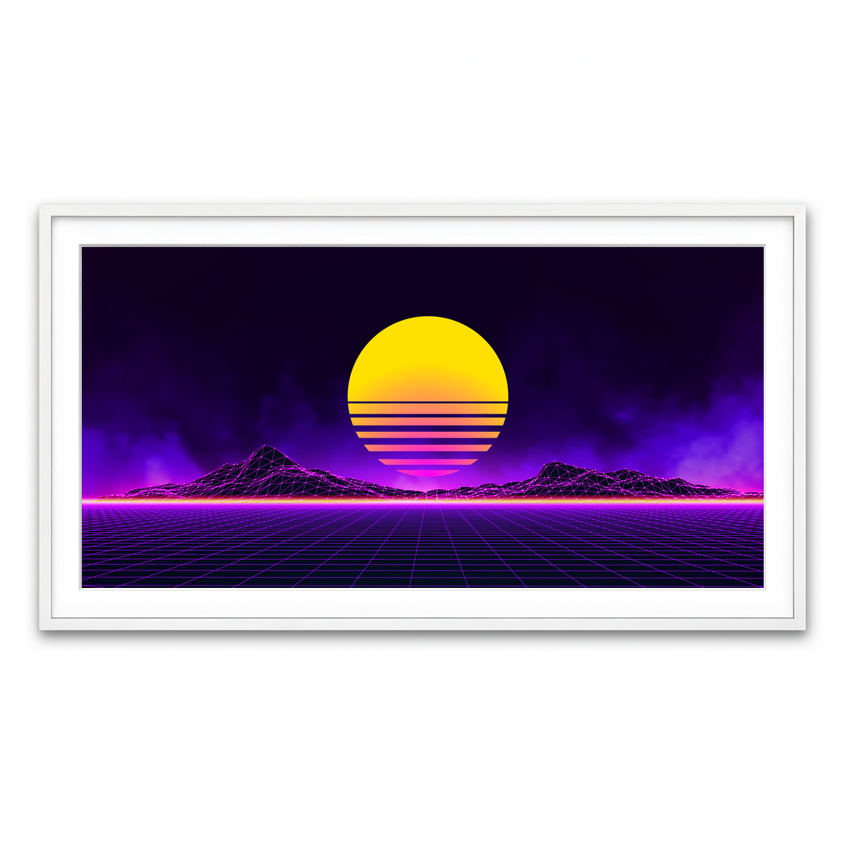 Framed Print 2x1 White