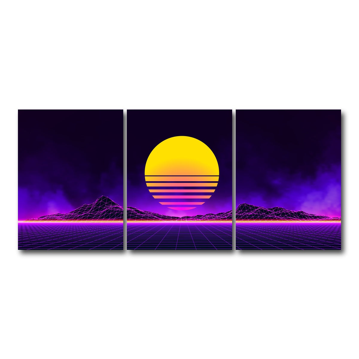 AUTO-MOCKUP WHITE | Retro landscape | 3 Piece | Gallery Wrap Canvas | group=18x24