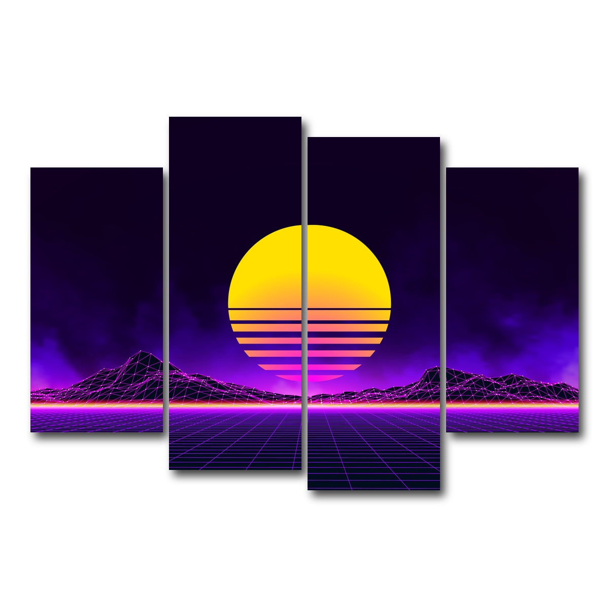 AUTO-MOCKUP WHITE | Retro landscape | 4 Piece | Gallery Wrap Canvas | group=4_short