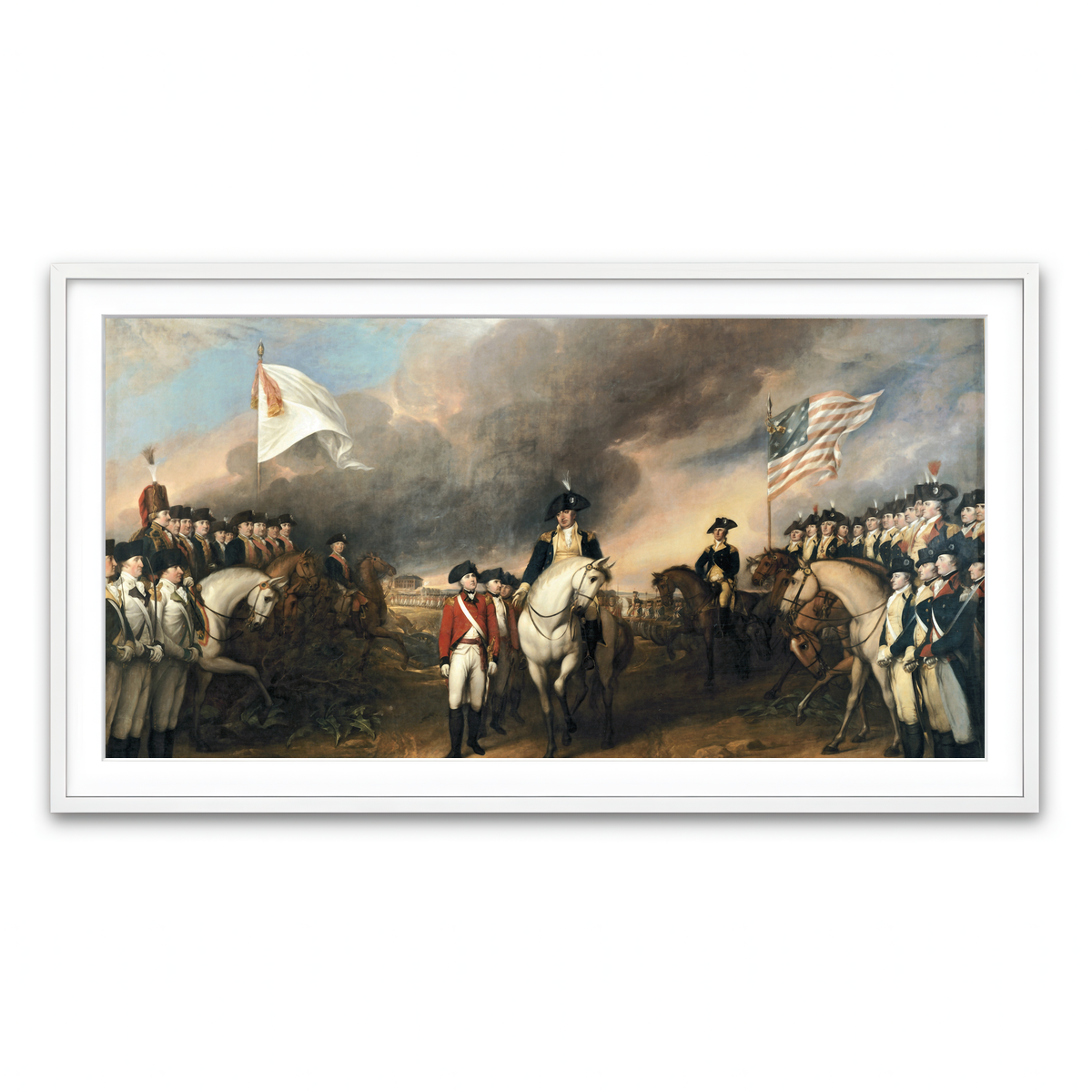 Framed Print 2x1 White