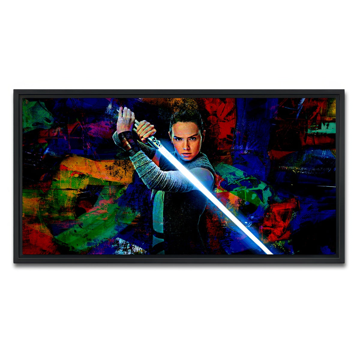 AUTO-MOCKUP WHITE | Rey | 1 Piece | Black Framed Canvas | group=2x1