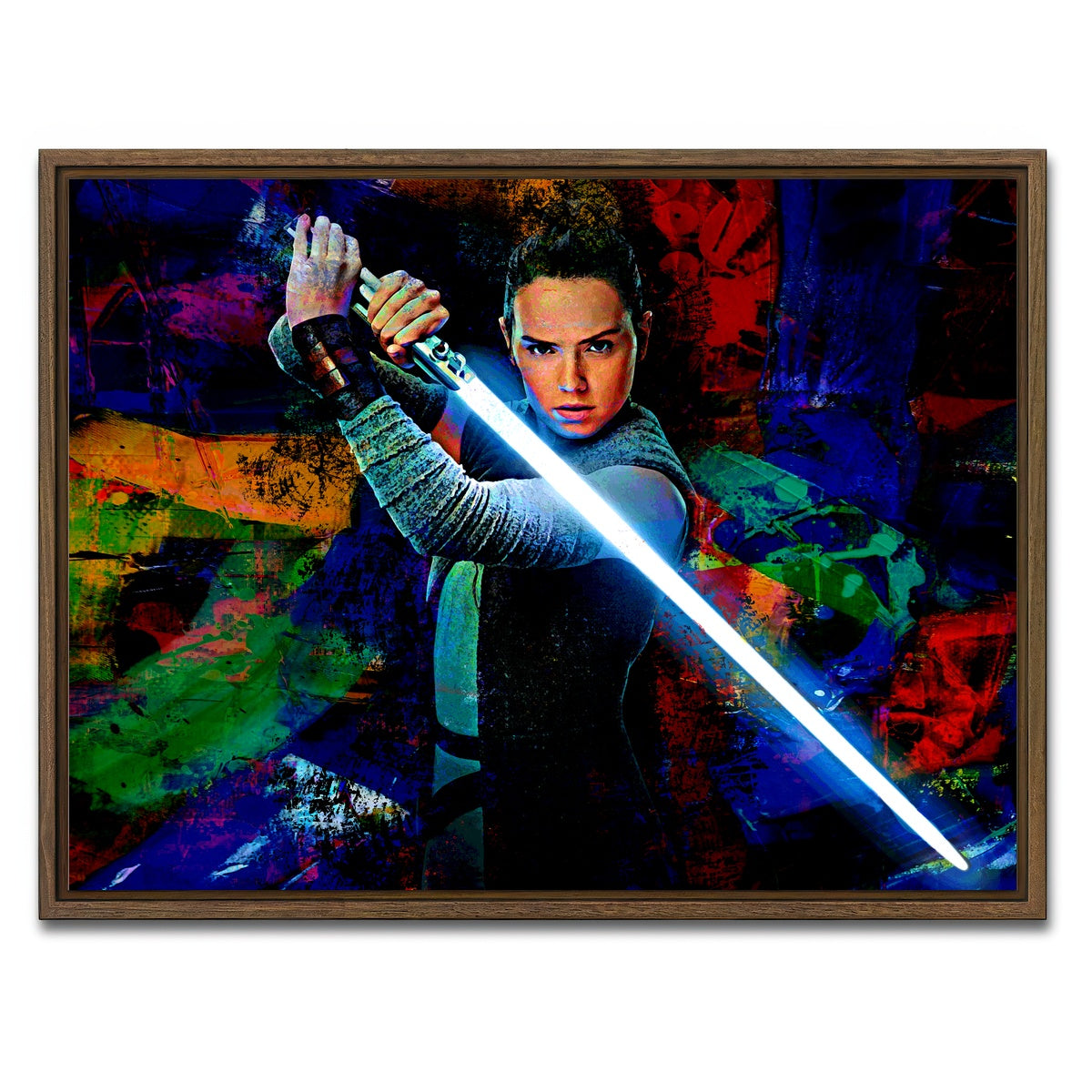 AUTO-MOCKUP WHITE | Rey | 1 Piece | Walnut Framed Canvas | group=4x3