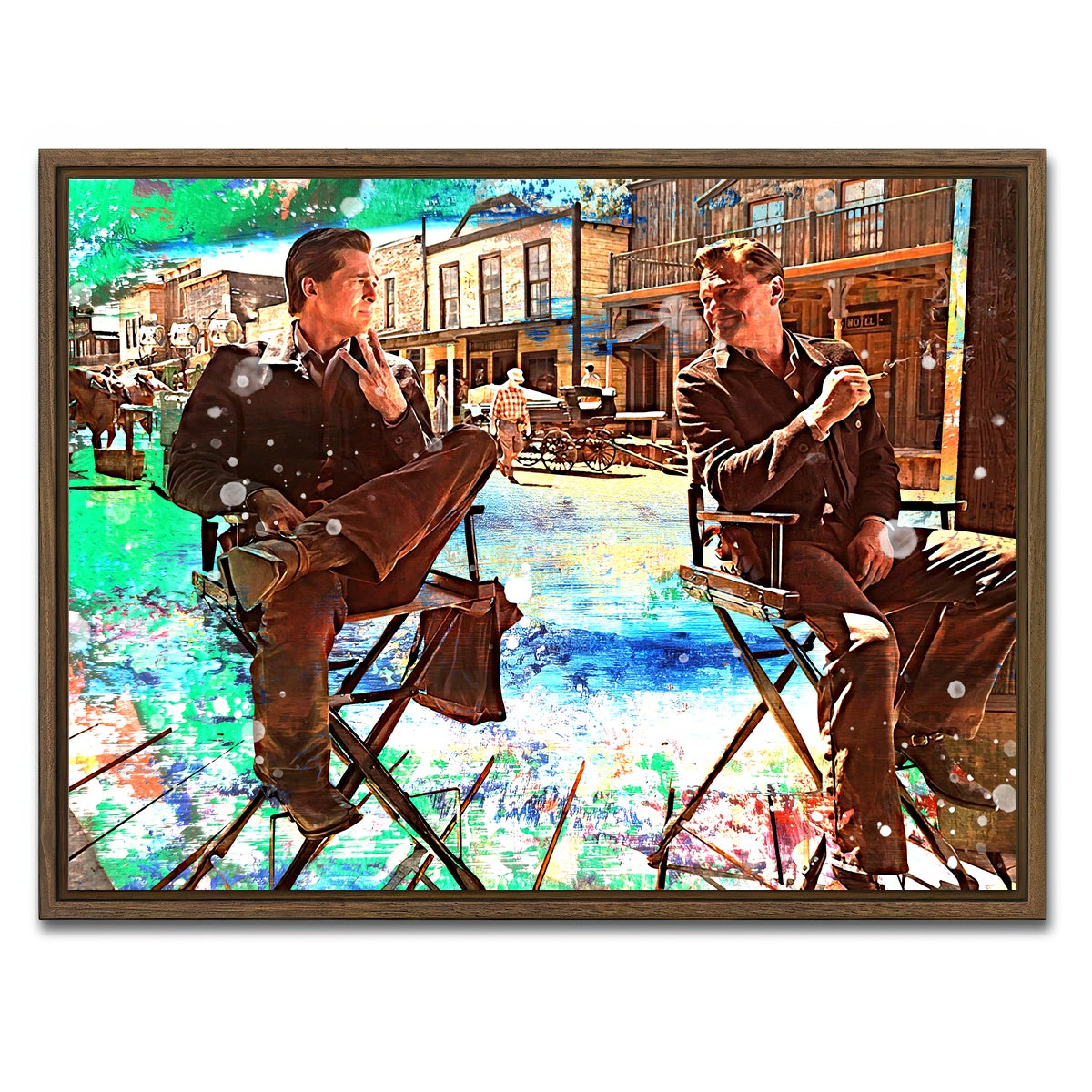 AUTO-MOCKUP WHITE | Rick & Cliff | 1 Piece | Walnut Framed Canvas | group=4x3