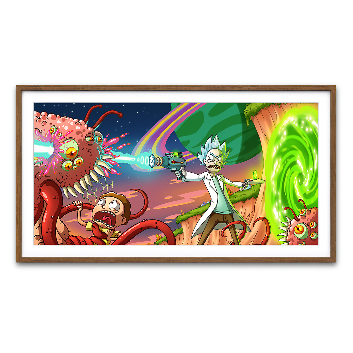 Framed Print 2x1 Walnut