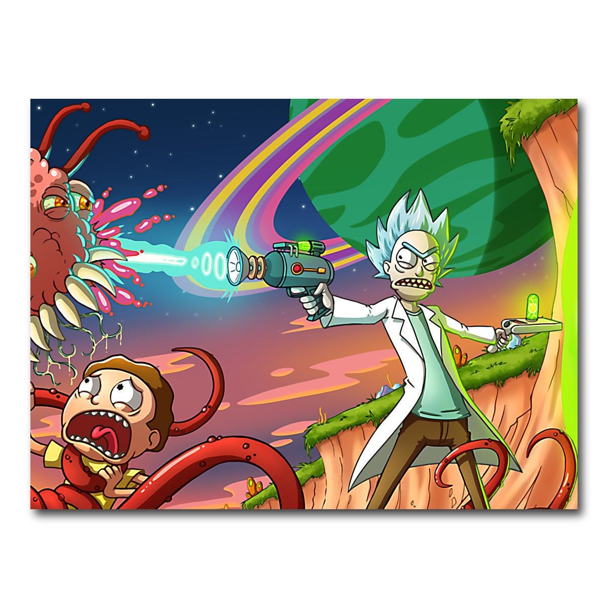 AUTO-MOCKUP WHITE | Rick & Morty | 1 Piece | Gallery Wrap Canvas | group=4x3
