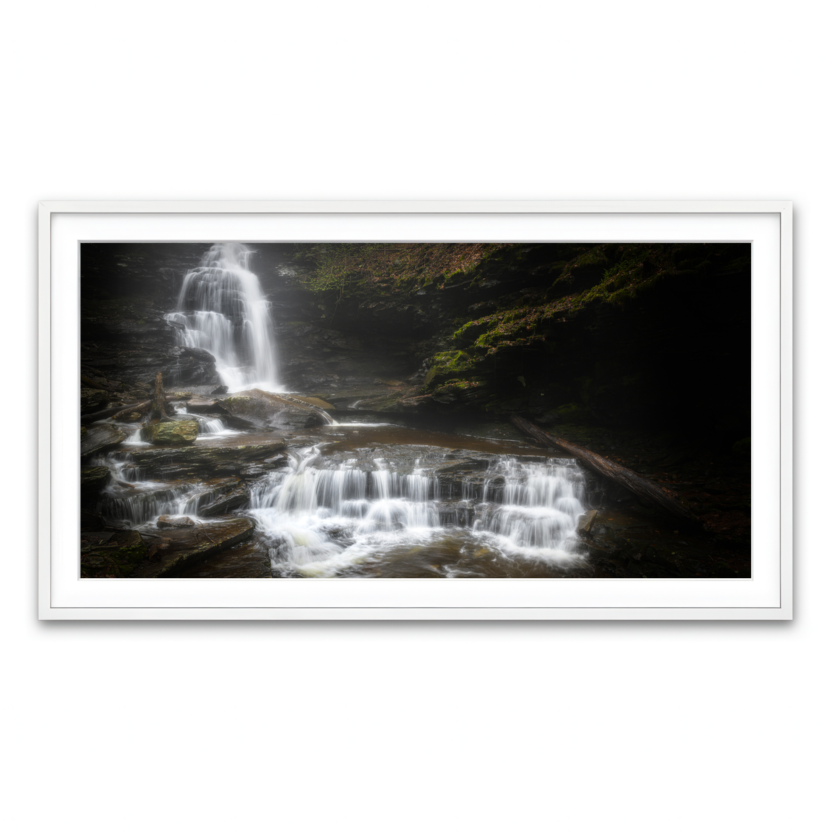 Framed Print 2x1 White