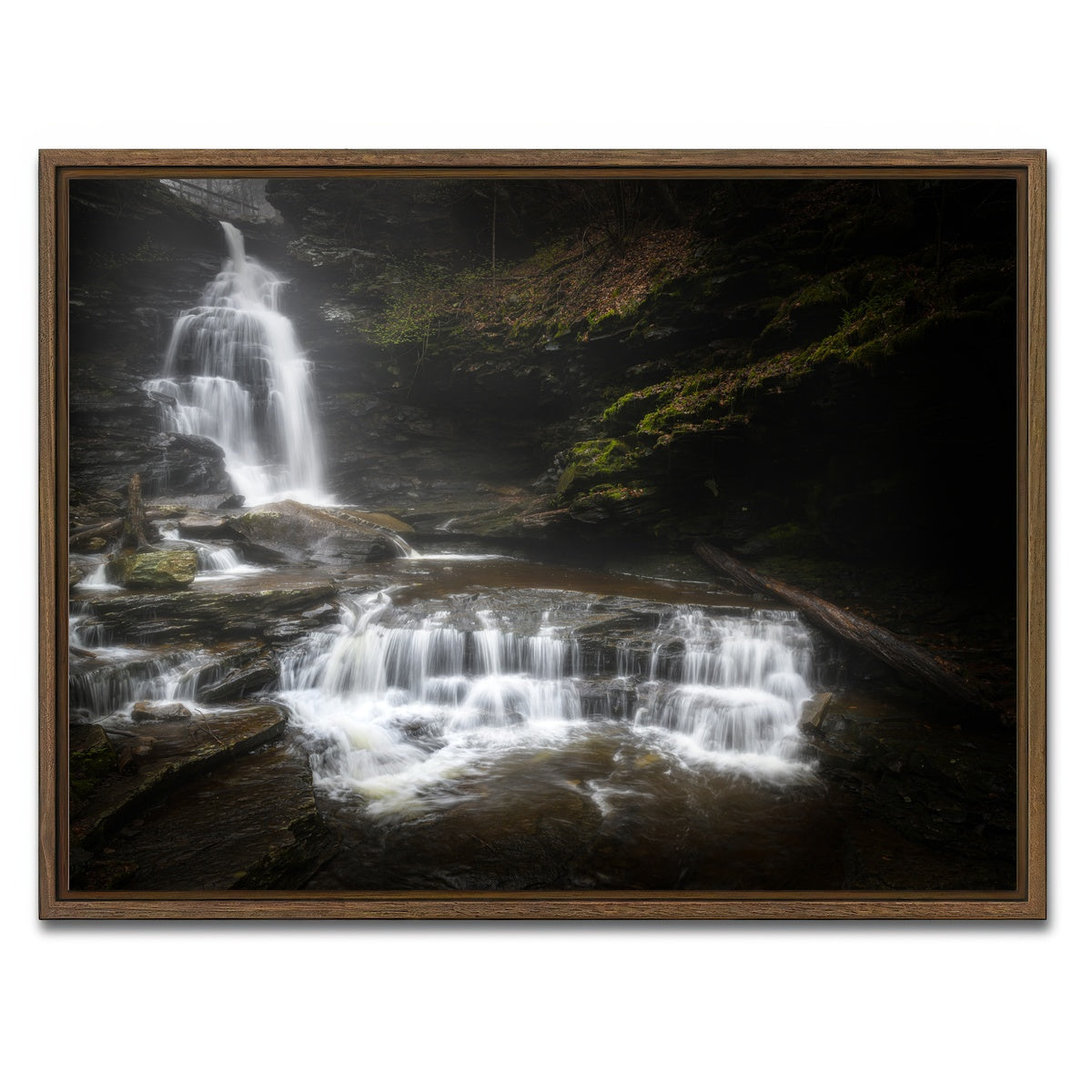 AUTO-MOCKUP WHITE | Ricketts Glen | 1 Piece | Walnut Framed Canvas | group=4x3
