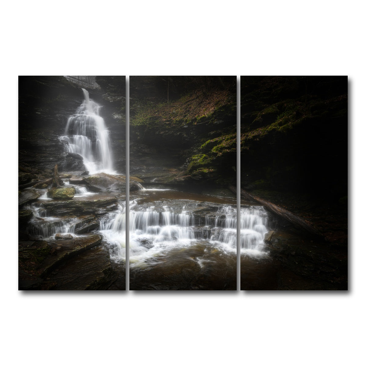 AUTO-MOCKUP WHITE | Ricketts Glen | 3 Piece | Gallery Wrap Canvas | group=12x24
