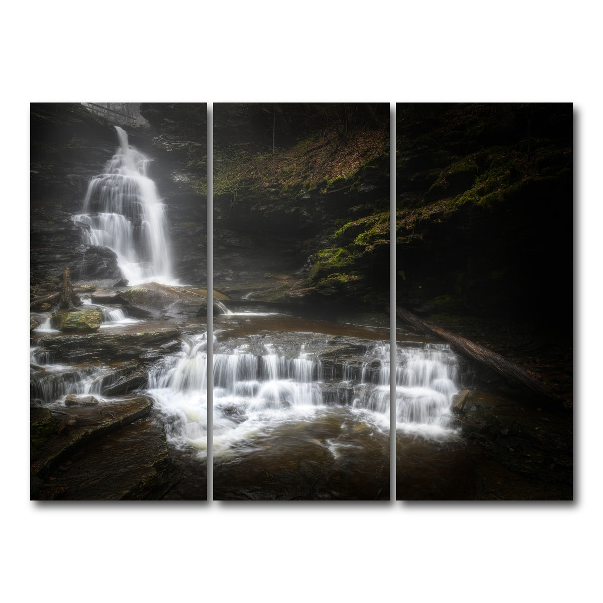 AUTO-MOCKUP WHITE | Ricketts Glen | 3 Piece | Gallery Wrap Canvas | group=8x18