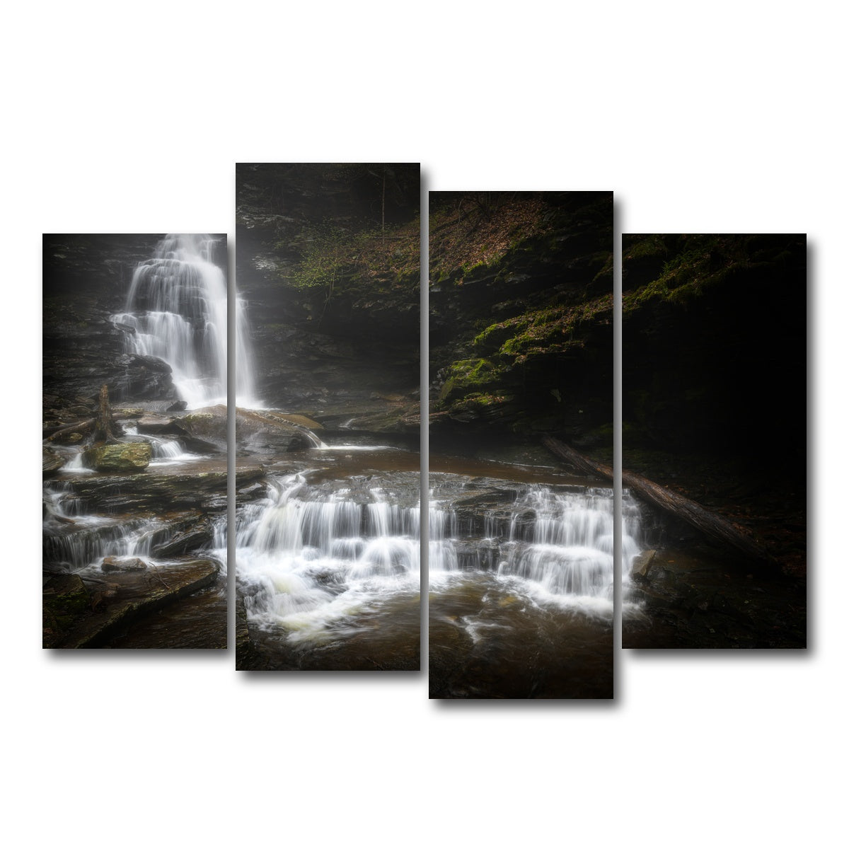 AUTO-MOCKUP WHITE | Ricketts Glen | 4 Piece | Gallery Wrap Canvas | group=4_normal
