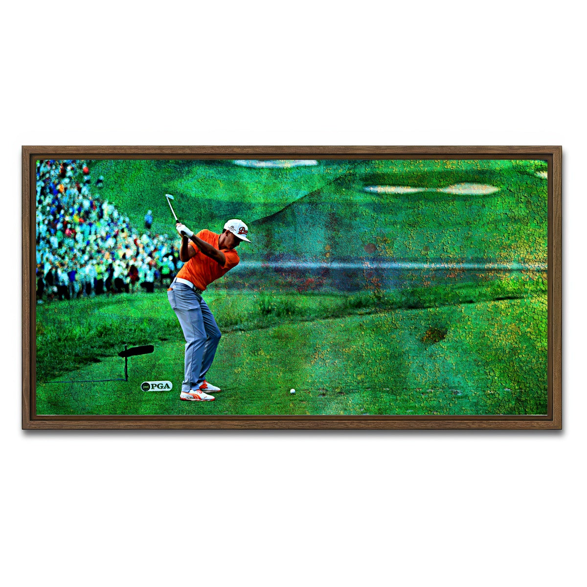 AUTO-MOCKUP WHITE | Rickie Fowler | 1 Piece | Walnut Framed Canvas | group=2x1