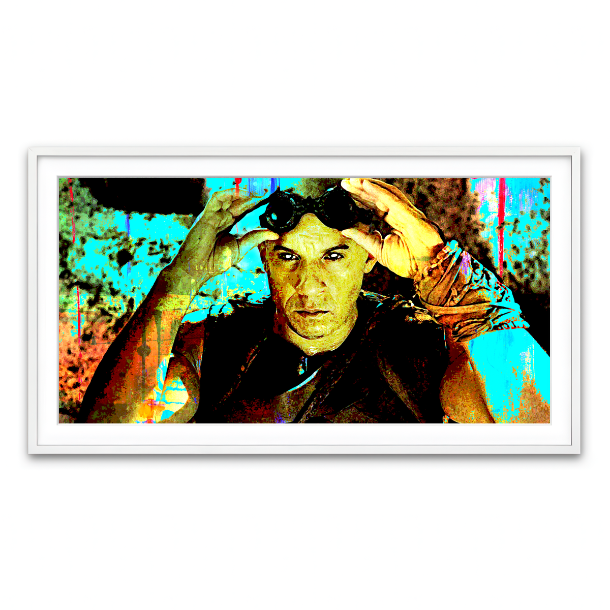 Framed Print 2x1 White