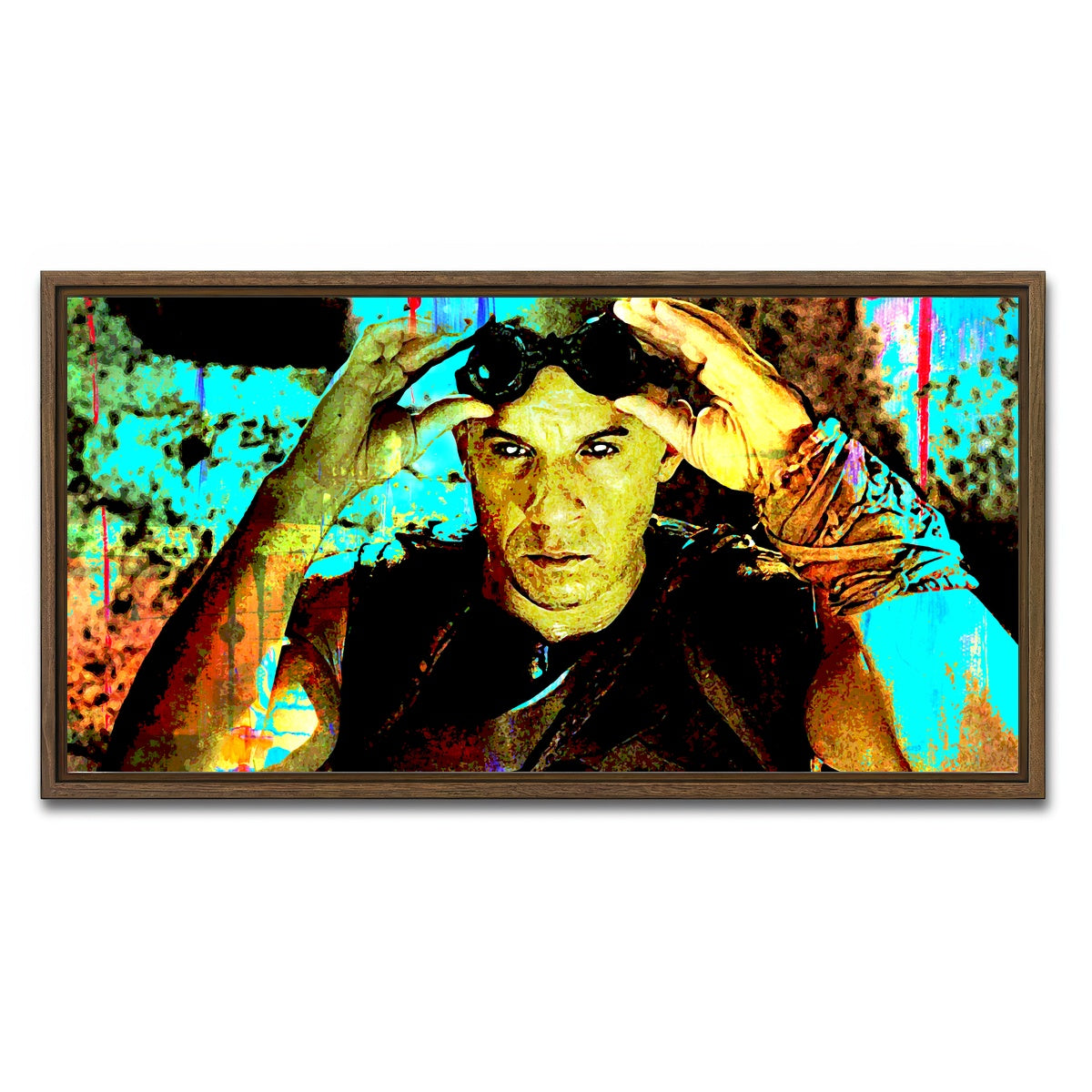 AUTO-MOCKUP WHITE | Riddick | 1 Piece | Walnut Framed Canvas | group=2x1