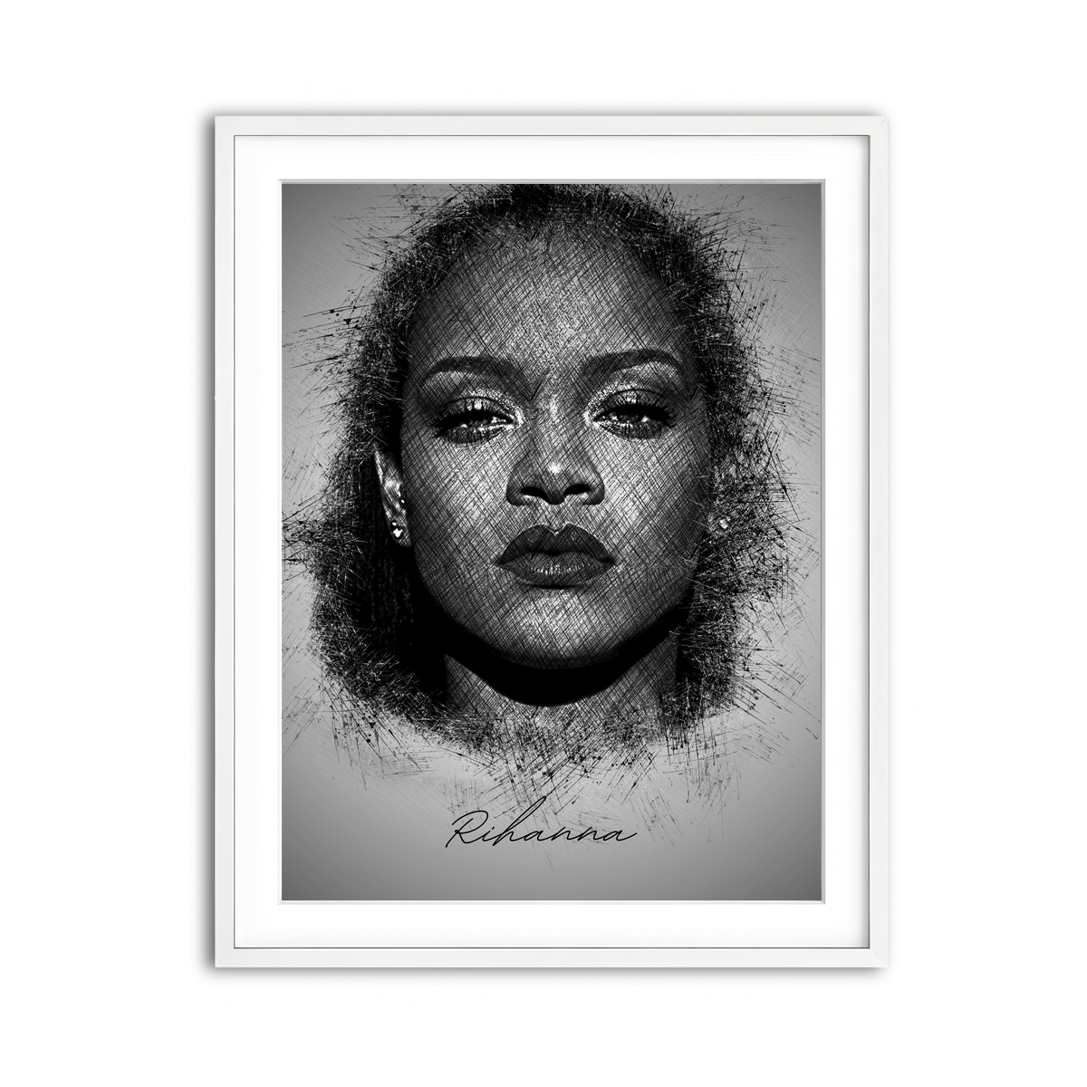 Framed Print 3x4 White