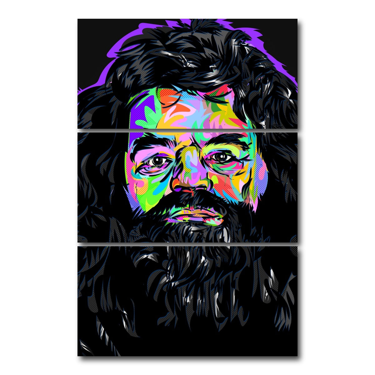 AUTO-MOCKUP WHITE | Rip Hagrid | 3 Piece | Gallery Wrap Canvas | group=12x24_stacked