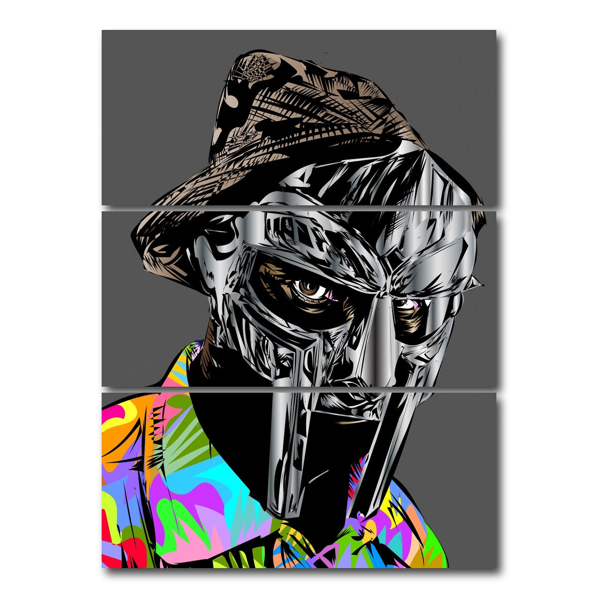 AUTO-MOCKUP WHITE | Rip Mf Doom | 3 Piece | Gallery Wrap Canvas | group=8x18_stacked
