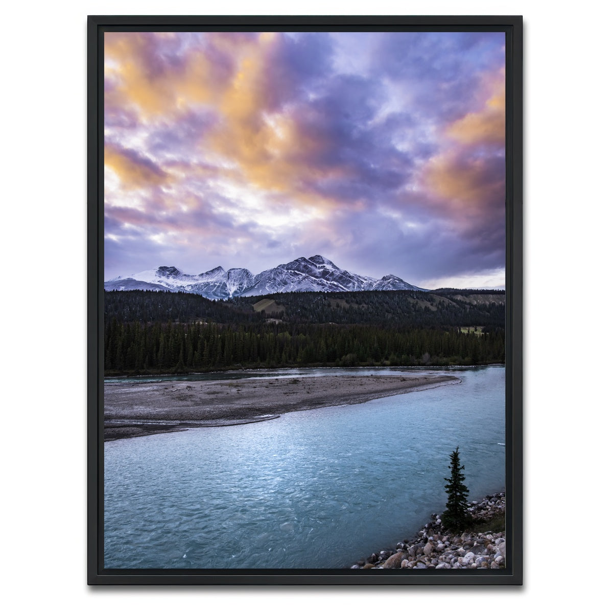 AUTO-MOCKUP WHITE | River Blues | 1 Piece | Black Framed Canvas | group=3x4