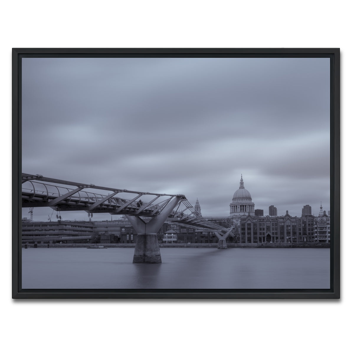 AUTO-MOCKUP WHITE | River Thames | 1 Piece | Black Framed Canvas | group=4x3