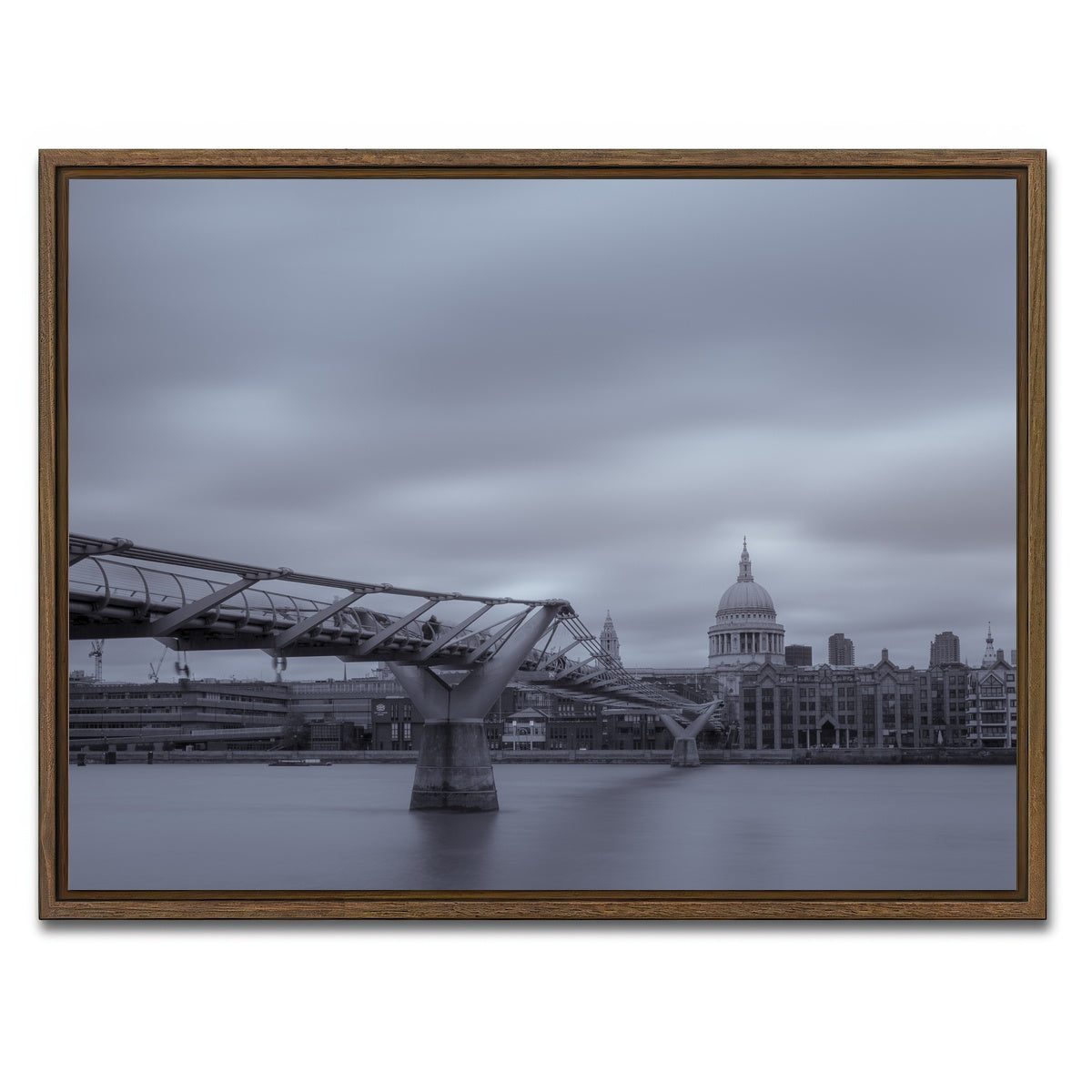 AUTO-MOCKUP WHITE | River Thames | 1 Piece | Walnut Framed Canvas | group=4x3