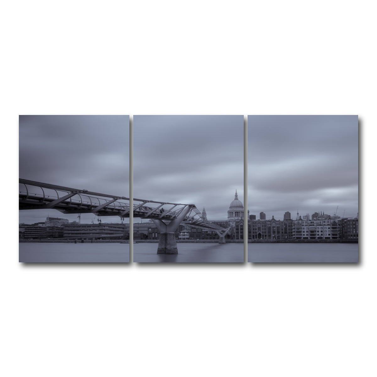AUTO-MOCKUP WHITE | River Thames | 3 Piece | Gallery Wrap Canvas | group=18x24