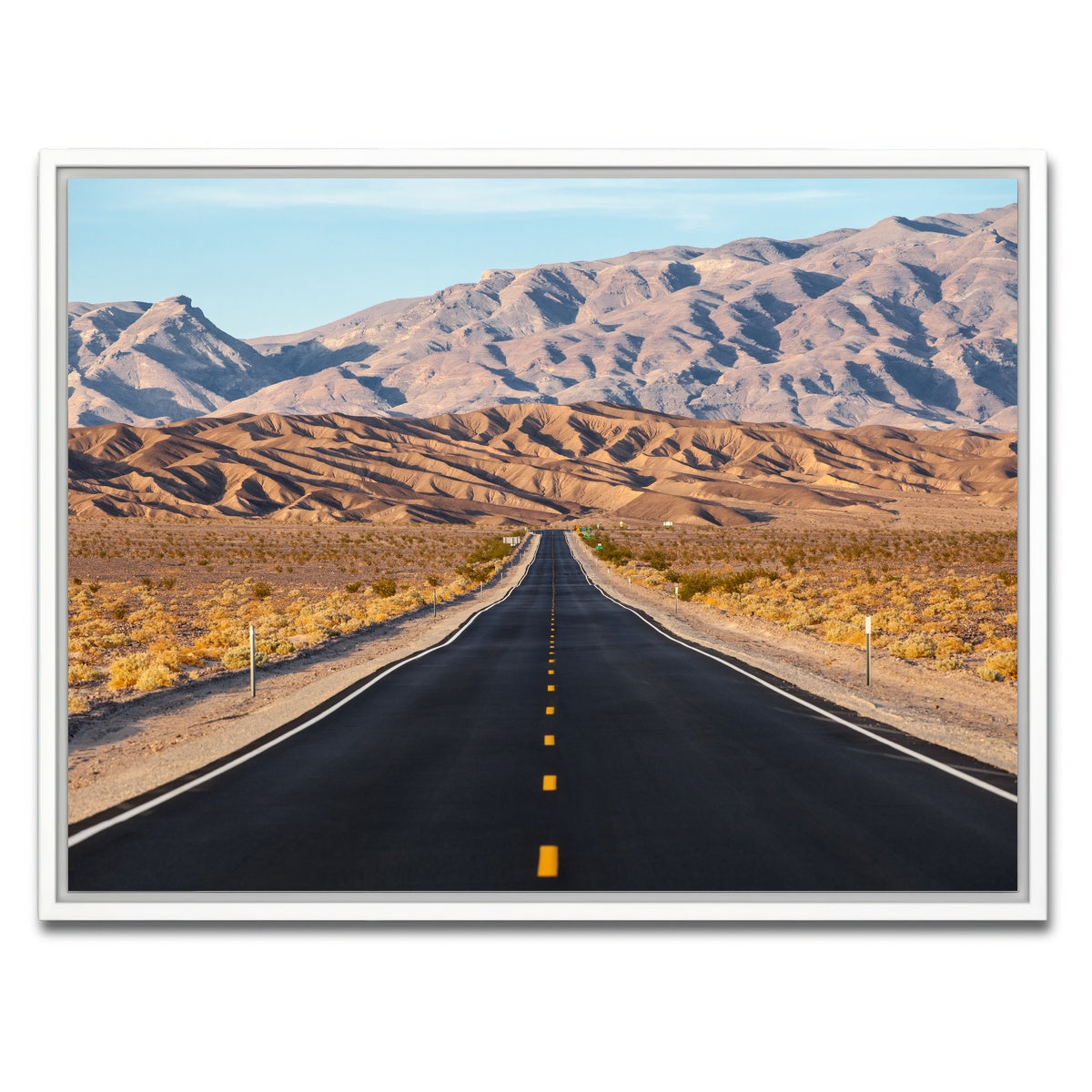 AUTO-MOCKUP WHITE | Road to Death Valley National Park | 1 Piece | White Framed Canvas | group=4x3