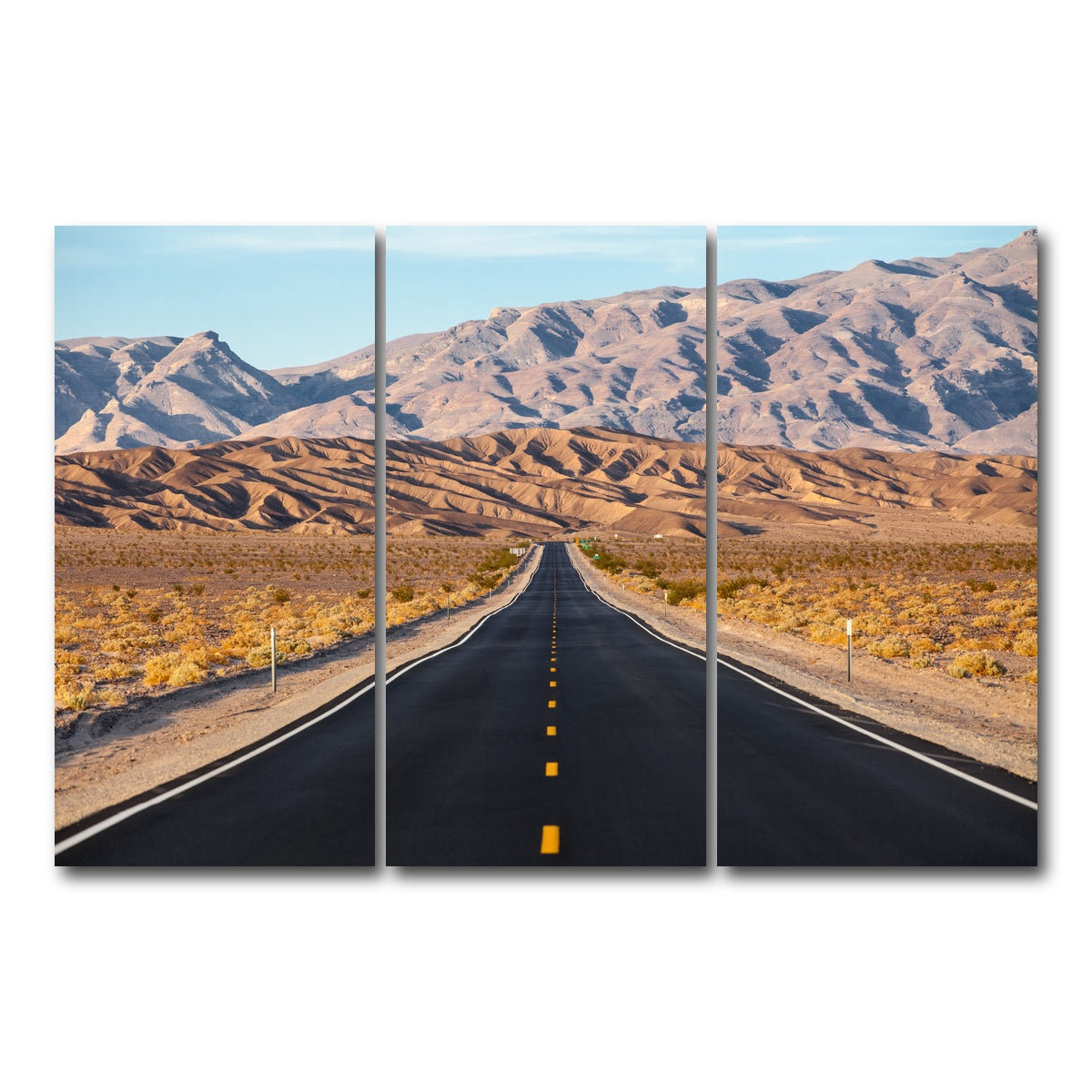 AUTO-MOCKUP WHITE | Road to Death Valley National Park | 3 Piece | Gallery Wrap Canvas | group=12x24