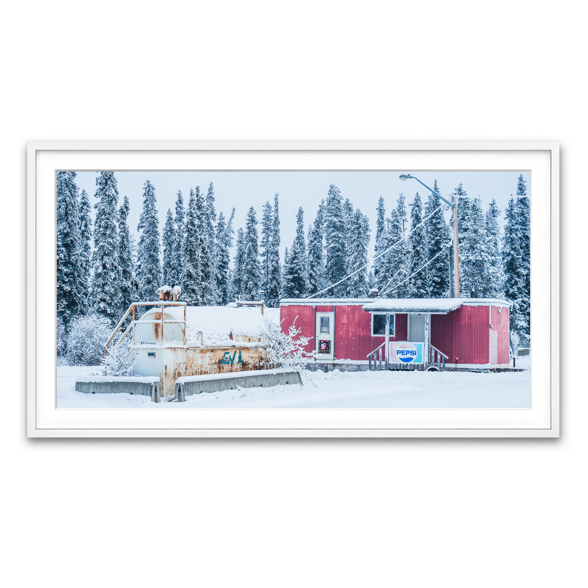 Framed Print 2x1 White