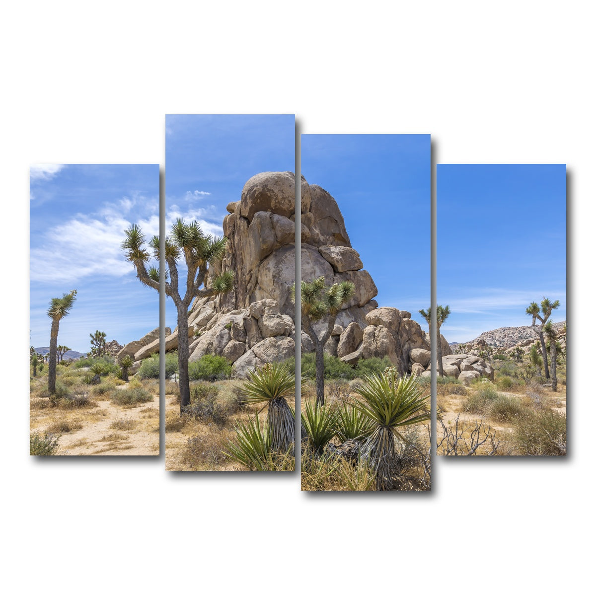 AUTO-MOCKUP WHITE | Roadside Rock Joshua Tree National Park | 4 Piece | Gallery Wrap Canvas | group=4_normal