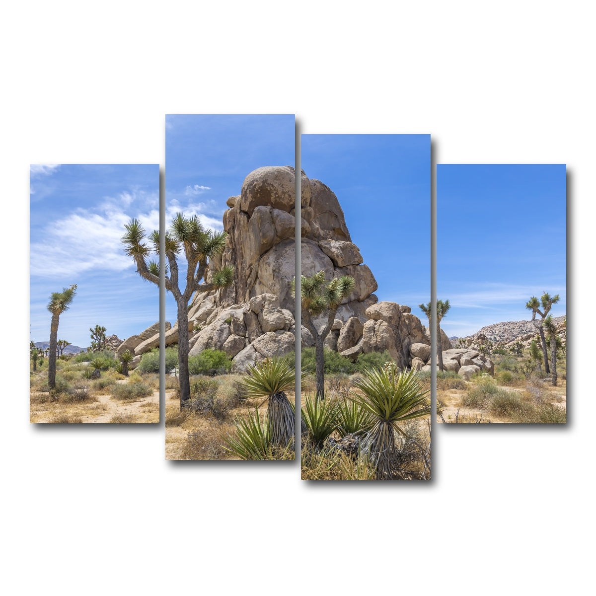 AUTO-MOCKUP WHITE | Roadside Rock Joshua Tree National Park | 4 Piece | Gallery Wrap Canvas | group=4_short