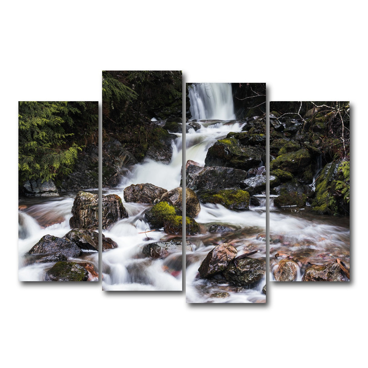 AUTO-MOCKUP WHITE | Roadside Waterfalls | 4 Piece | Gallery Wrap Canvas | group=4_normal