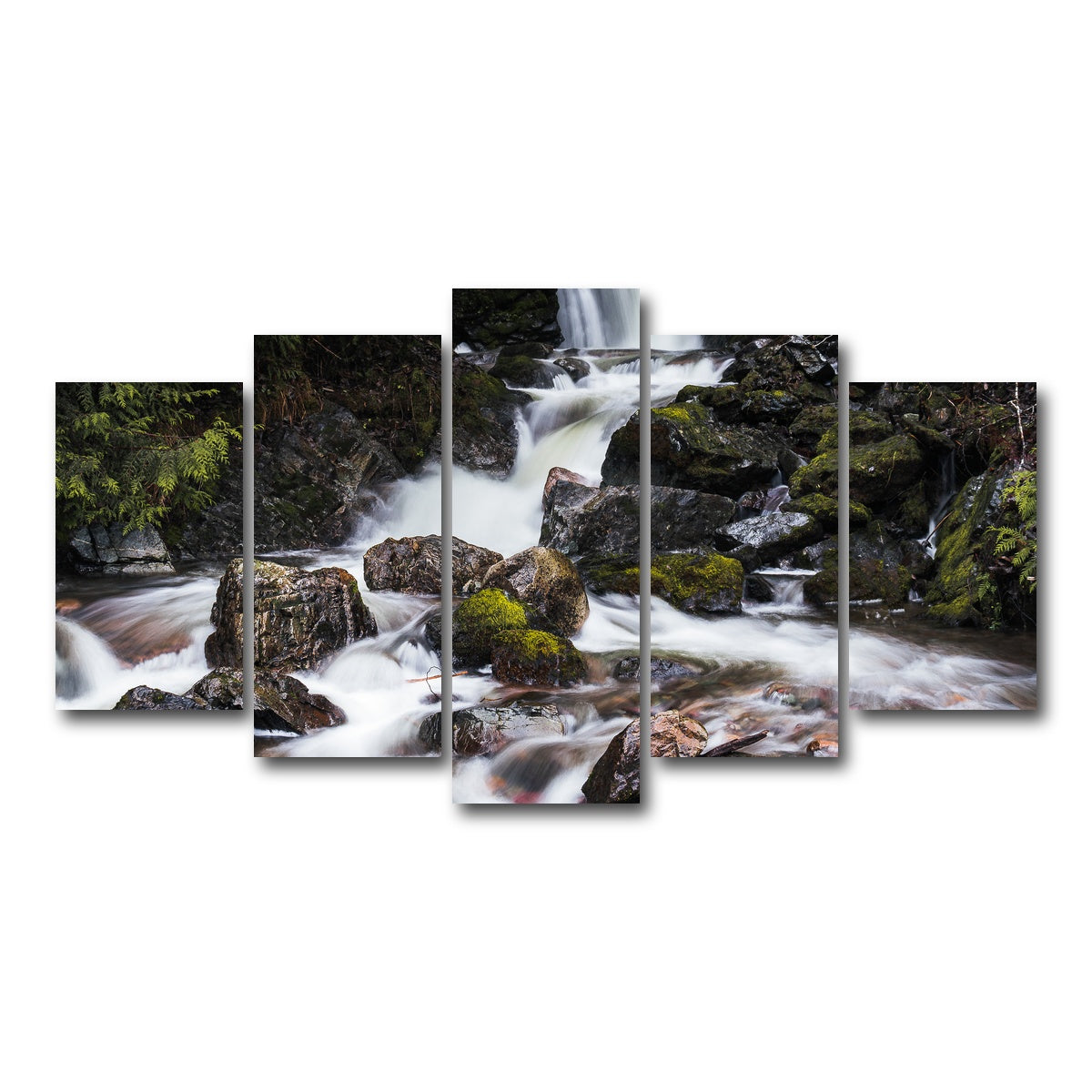 AUTO-MOCKUP WHITE | Roadside Waterfalls | 5 Piece | Gallery Wrap Canvas | group=5_normal
