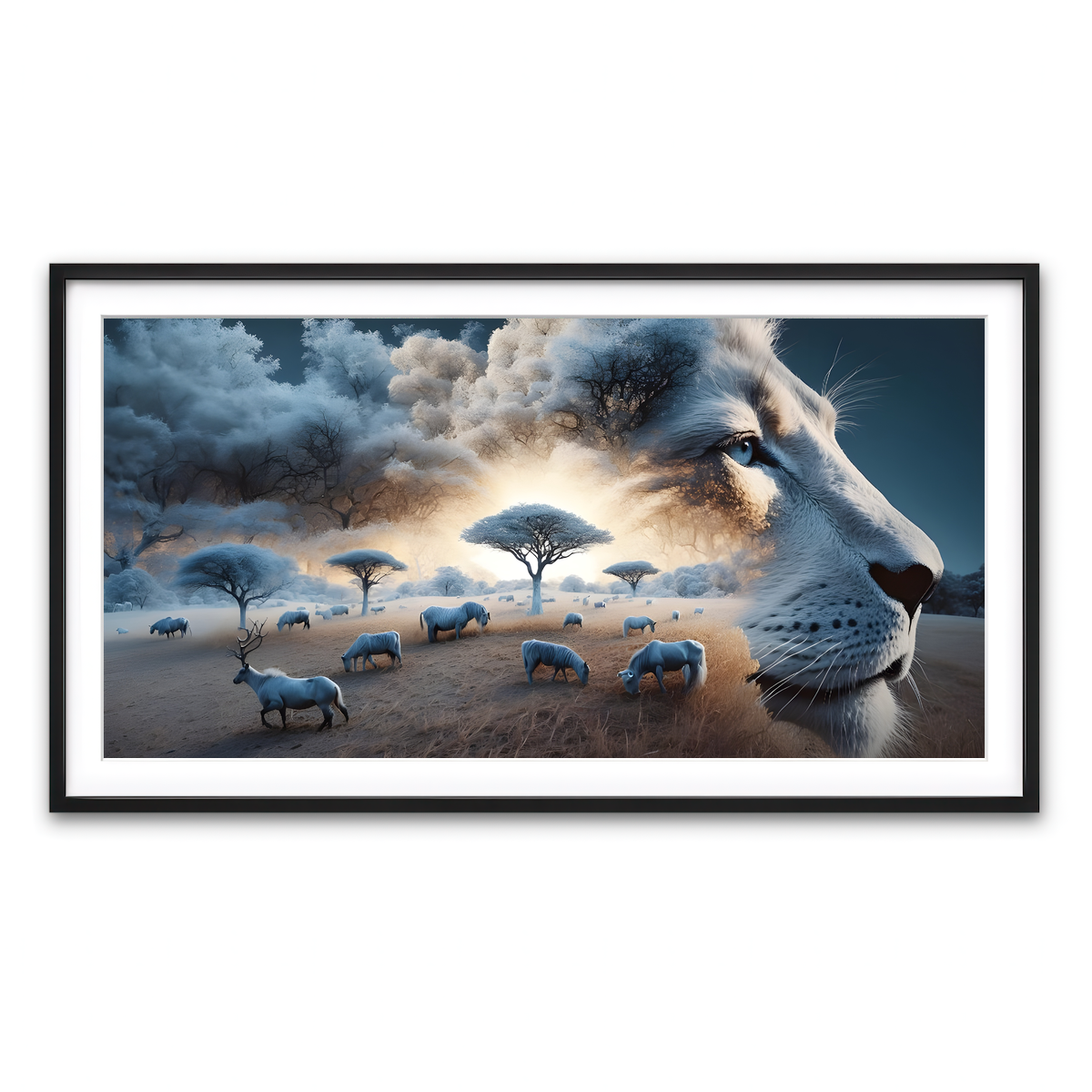 Framed Print 2x1 Black