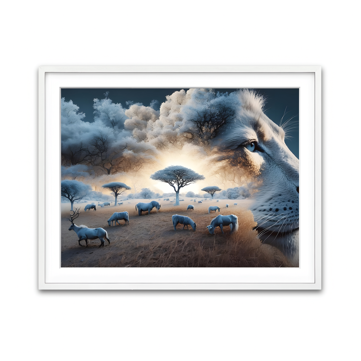 Framed Print 4x3 White