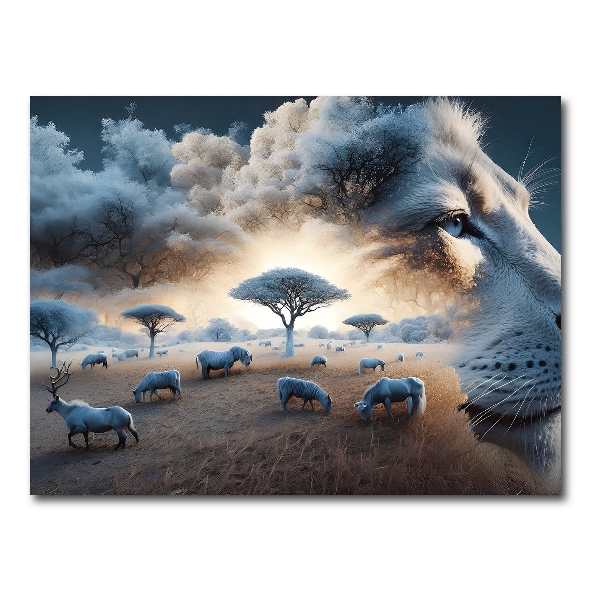 AUTO-MOCKUP WHITE | Roaring Majesty | 1 Piece | Gallery Wrap Canvas | group=4x3