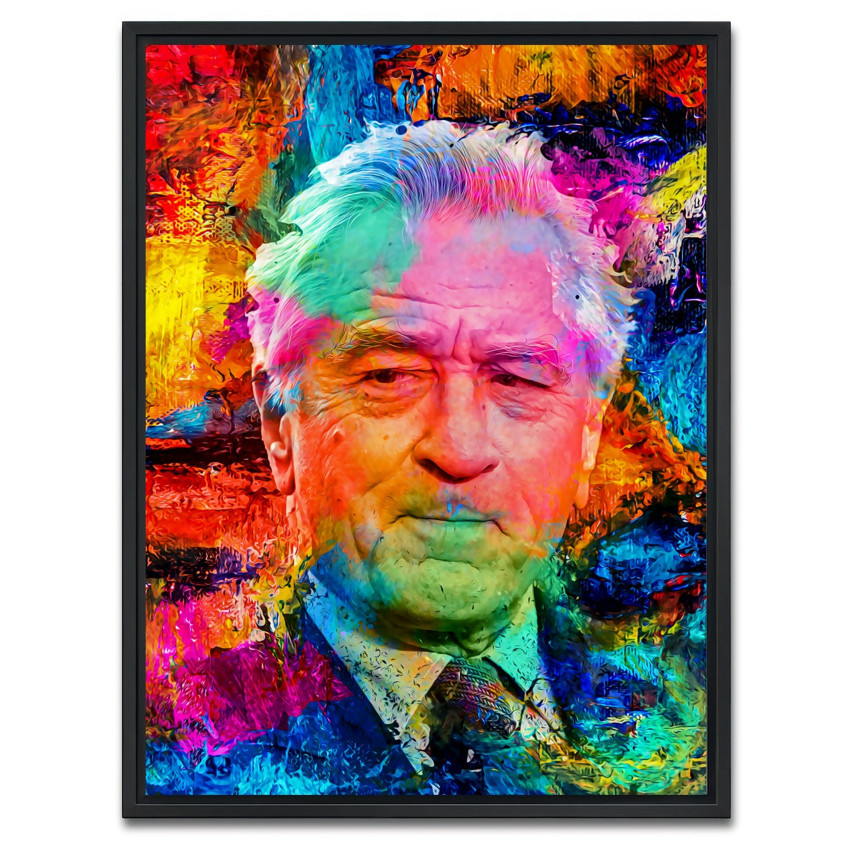 AUTO-MOCKUP WHITE | Robert De Niro | 1 Piece | Black Framed Canvas | group=3x4