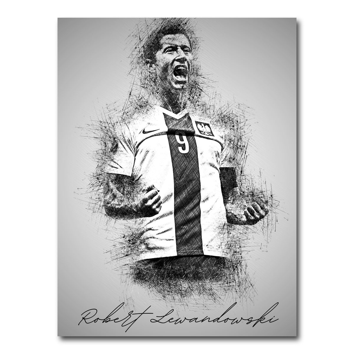 AUTO-MOCKUP WHITE | Robert Lewandowski | 1 Piece | Gallery Wrap Canvas | group=3x4