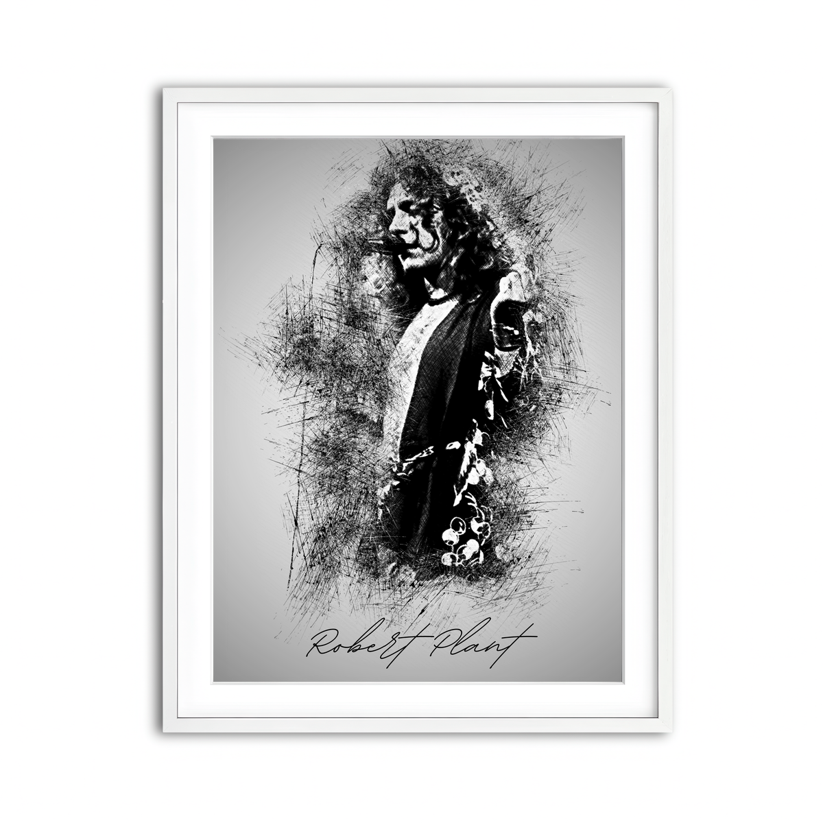 Framed Print 3x4 White