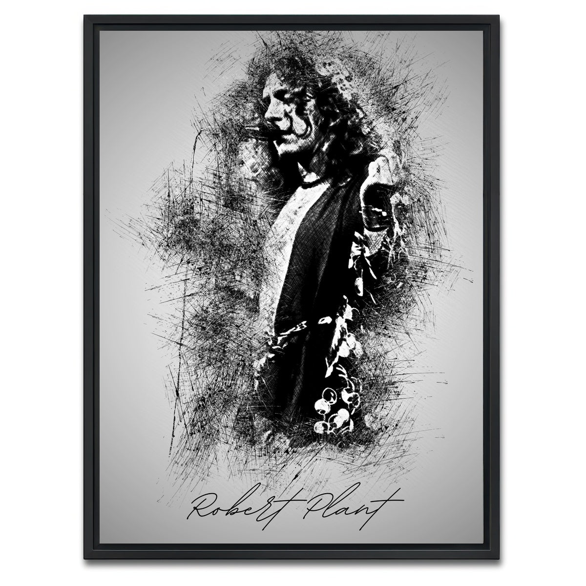 AUTO-MOCKUP WHITE | Robert Plant | 1 Piece | Black Framed Canvas | group=3x4