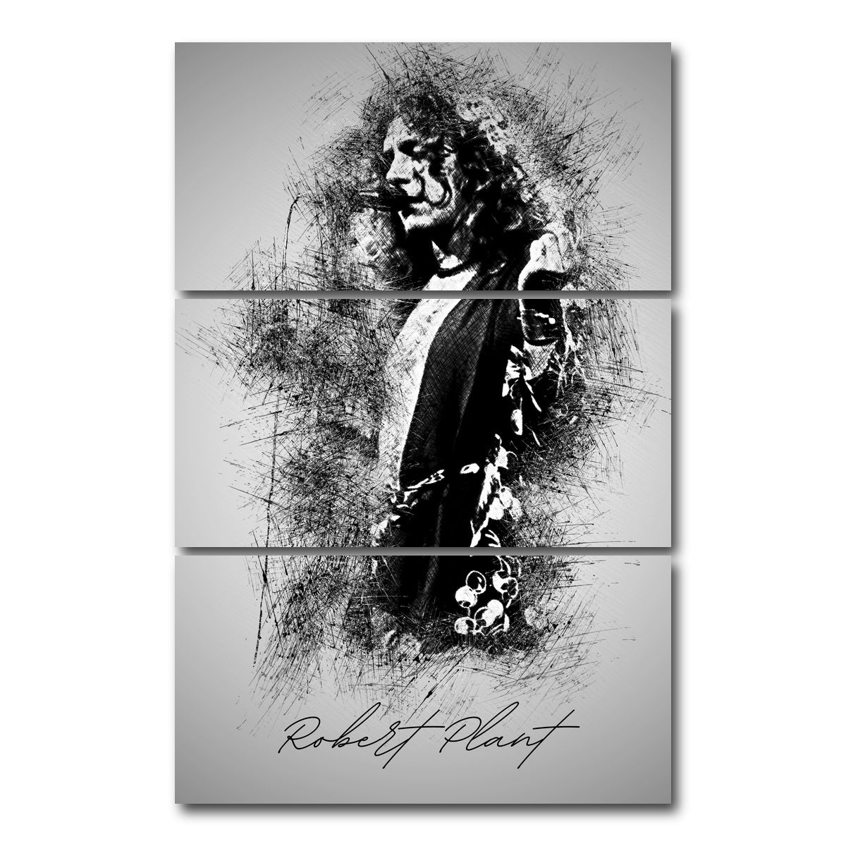 AUTO-MOCKUP WHITE | Robert Plant | 3 Piece | Gallery Wrap Canvas | group=12x24_stacked