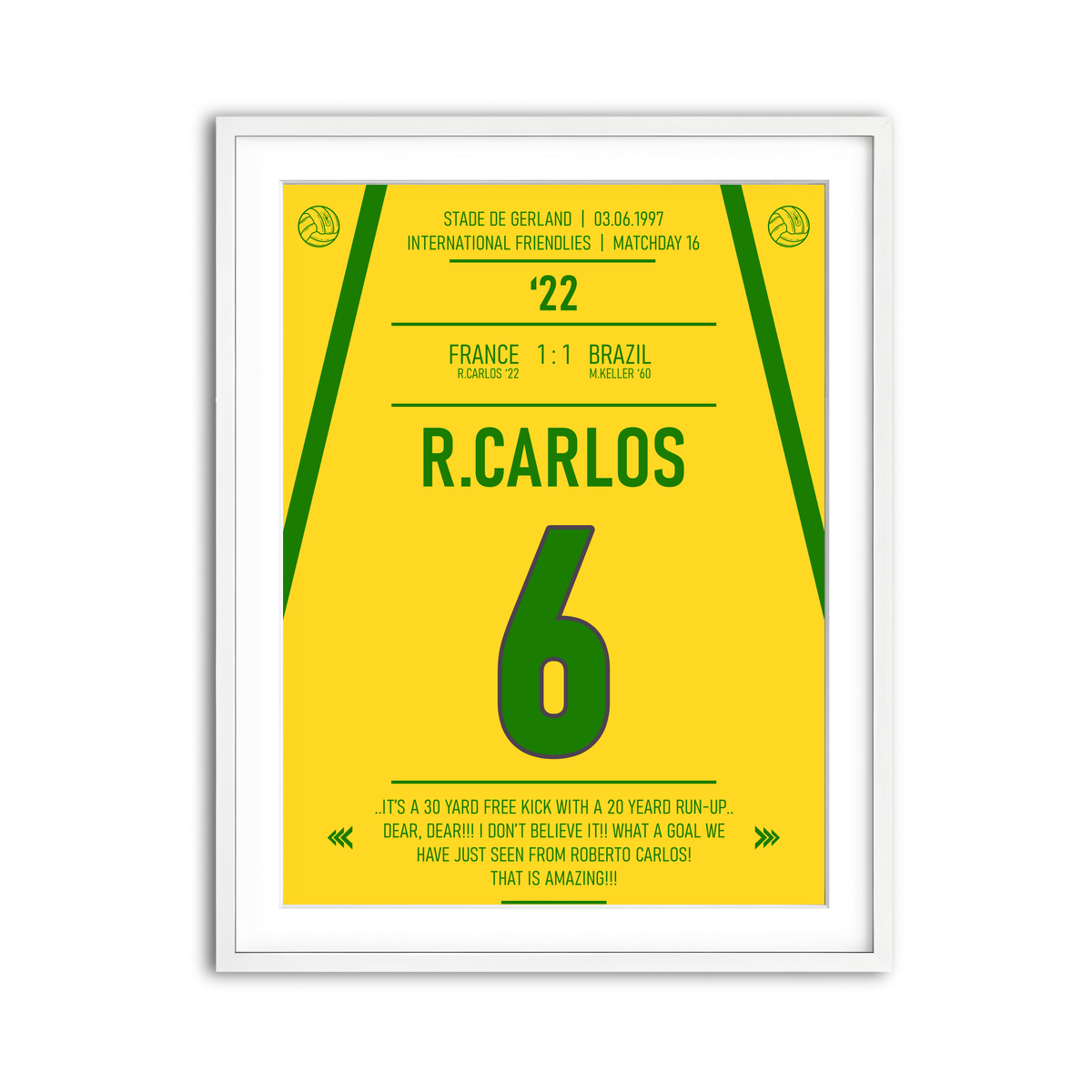 Framed Print 3x4 White