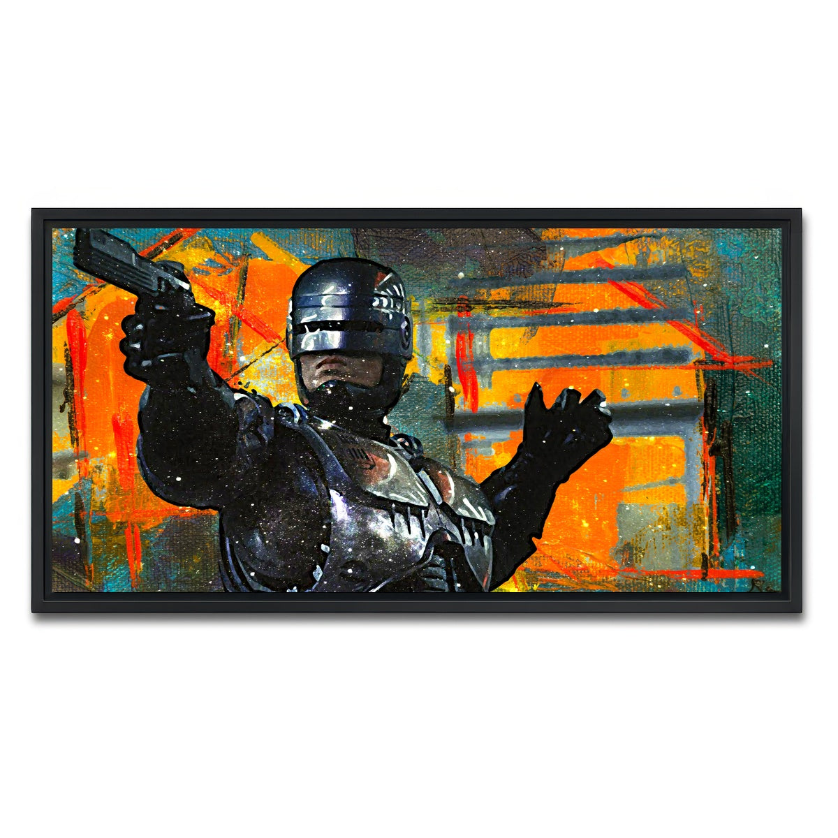 AUTO-MOCKUP WHITE | Robocop | 1 Piece | Black Framed Canvas | group=2x1