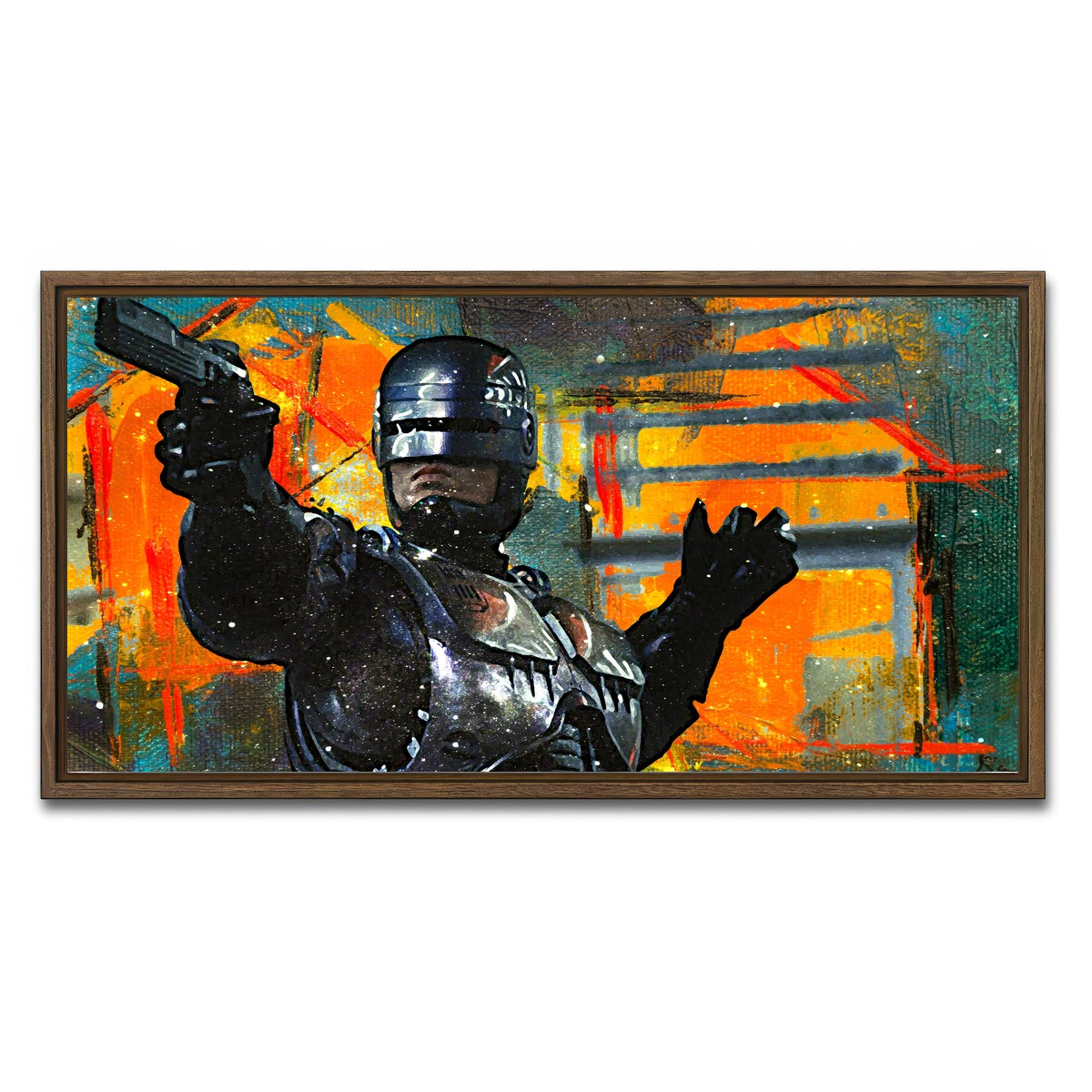 AUTO-MOCKUP WHITE | Robocop | 1 Piece | Walnut Framed Canvas | group=2x1