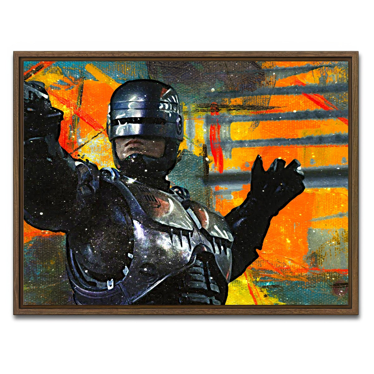 AUTO-MOCKUP WHITE | Robocop | 1 Piece | Walnut Framed Canvas | group=4x3
