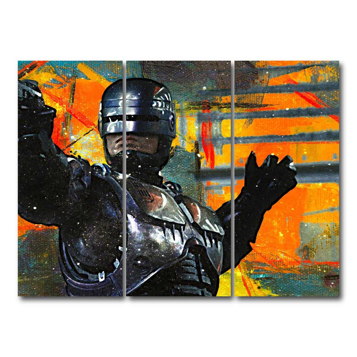 AUTO-MOCKUP WHITE | Robocop | 3 Piece | Gallery Wrap Canvas | group=8x18