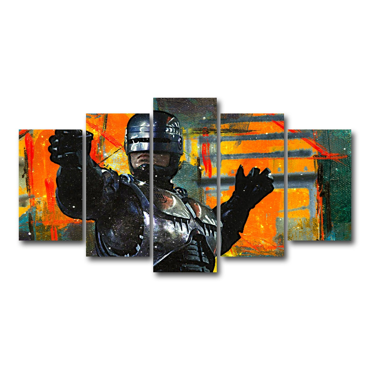 AUTO-MOCKUP WHITE | Robocop | 5 Piece | Gallery Wrap Canvas | group=5_normal