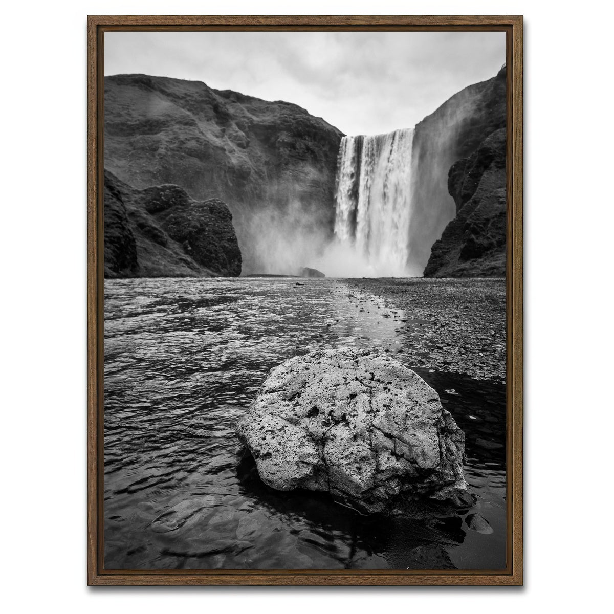 AUTO-MOCKUP WHITE | Rock Fall | 1 Piece | Walnut Framed Canvas | group=3x4