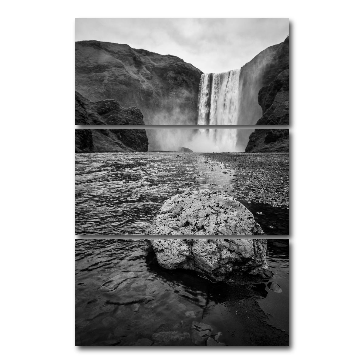 AUTO-MOCKUP WHITE | Rock Fall | 3 Piece | Gallery Wrap Canvas | group=12x24_stacked