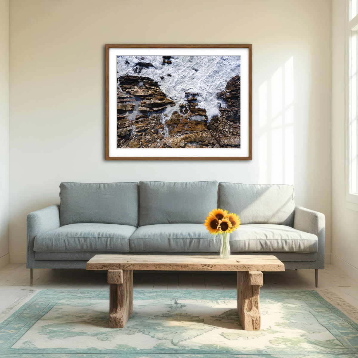 AUTO-MOCKUP ROOM | Rock and Sea Wall Art