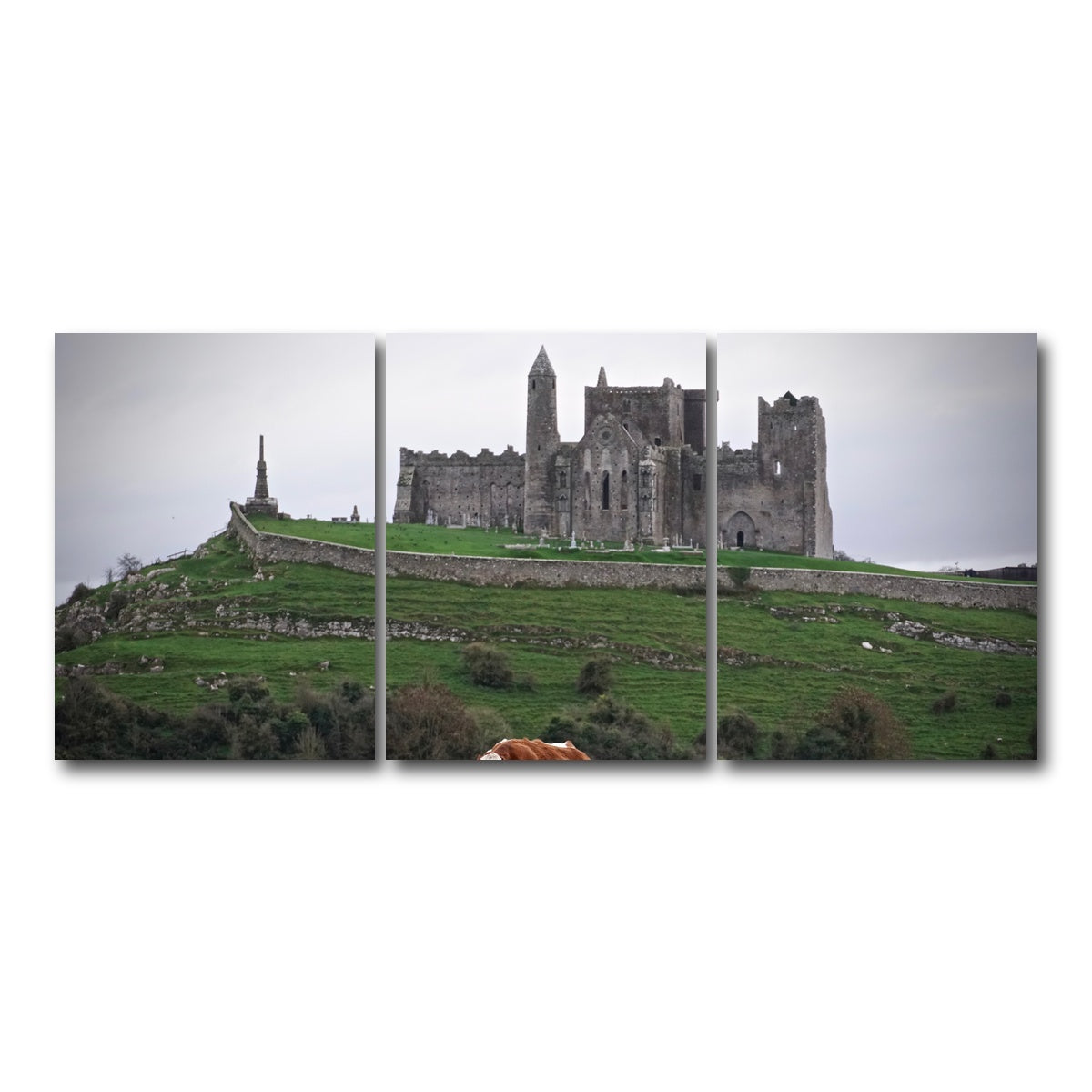 AUTO-MOCKUP WHITE | Rock of Cashel, Ireland | 3 Piece | Gallery Wrap Canvas | group=18x24