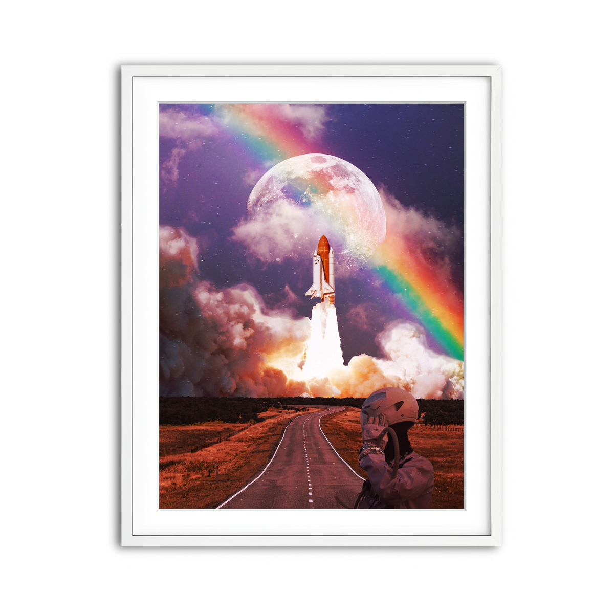 Framed Print 3x4 White